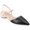 Journee Collection Brynn Croc Embossed Pump In Black