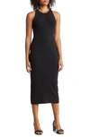 Rag & Bone Asher Rib Tank Dress In Black