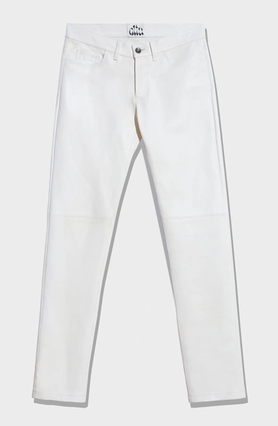 Altu Leather Pant In Natural White