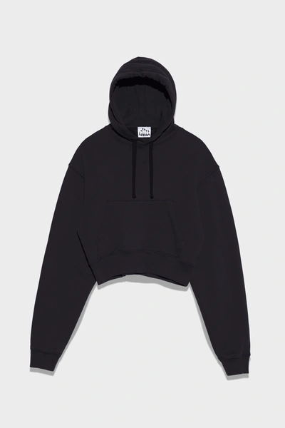 Altu Cropped Hooded Sweatshirt In Black