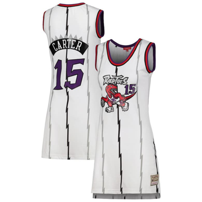 Mitchell & Ness Vince Carter White Toronto Raptors 1998 Hardwood Classics Name & Number Player Jerse