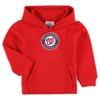 Outerstuff Toddler Red Washington Nationals Team Primary Logo Fleece Pullover Hoodie In Red