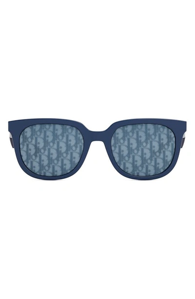 Dior B27 S1i Sunglasses In Blue/blue Mirrored