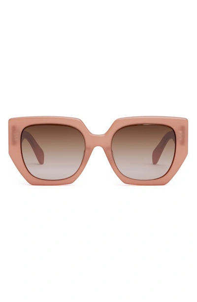 Celine 58mm Cat Eye Sunglasses In Brown