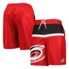 STARTER STARTER RED CAROLINA HURRICANES SEA WIND SWIM TRUNKS