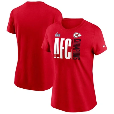 Nike Women's 2022 Afc Champions Iconic (nfl Kansas City Chiefs) T-shirt In Red