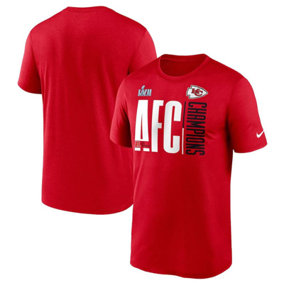 Nike Men's Dri-fit 2022 Afc Champions Iconic (nfl Kansas City Chiefs) T-shirt In Red