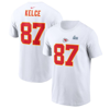 Nike Men's Nfl Kansas City Chiefs Super Bowl Lvii (travis Kelce) T-shirt In White