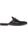 Gucci Princetown Horsebit-detailed Leather Slippers In Black
