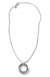 John Hardy Classic Chain Circle Pendant Necklace In Silver