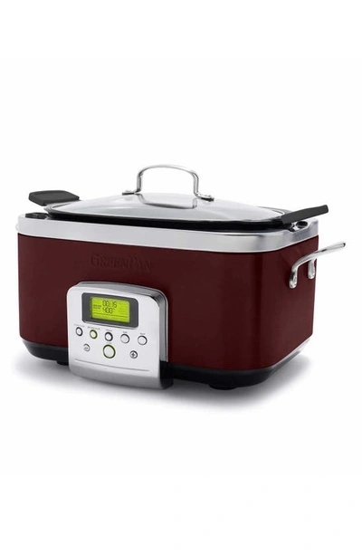 Greenpan 6-qt. Ceramic Nonstick Slow Cooker In Red