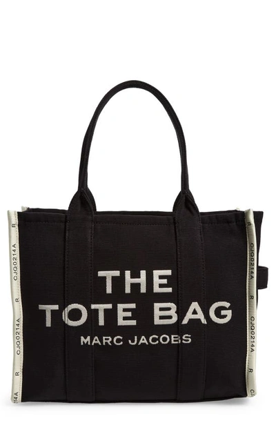 Marc Jacobs The Jacquard Large Tote In Black