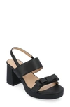 Journee Collection Brookan Platform Sandal In Black