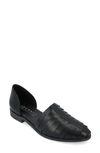 Journee Collection Tru Comfort Anyah Vegan Leather Flat In Black