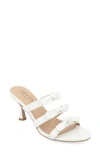 Shop Journee Collection Kristina Bow Strap Slide Sandal In White