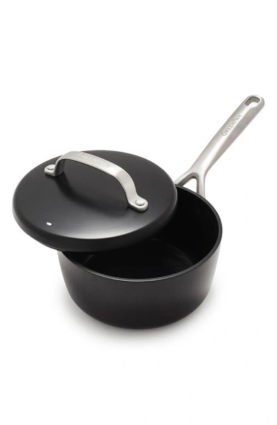 Greenpan Gp5 Infinite8 Healthy Ceramic 2-quart Saucepan With Lid In Black