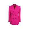 Alexander Mcqueen Double-breasted Straight Hem Blazer In Pink