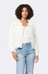 Joie Aurelia Pointelle Cardigan Sweater In White