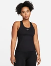Nike Swoosh Bra Tank In Black/black/white