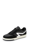 Rag & Bone Retro Court Suede-trimmed Leather Sneakers In Black