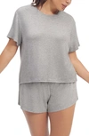 Ugg Aniyah Short Pajamas In Gray Heather