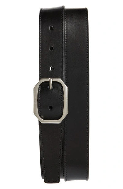 Saint Laurent Pin-buckle Leather Belt In Nero