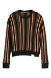 Spencer Badu Vertical Stripe Wool Sweater In Multicolour