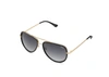 Quay All In 52mm Mini Aviator Sunglasses In Tortoise Gold,brown Polarized