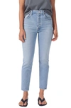 Agolde Blue High Rise Riley Jeans In Dynamic