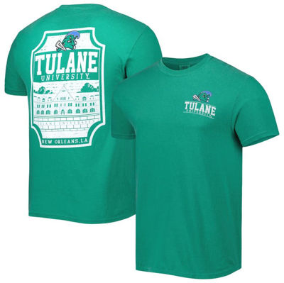 Image One Green Tulane Green Wave Logo Campus Icon T-shirt