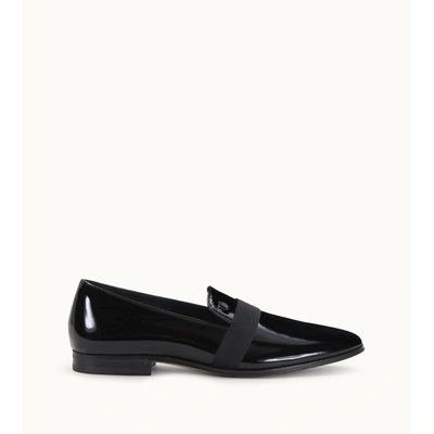 Tod's Loafers In Patent Leather In Black