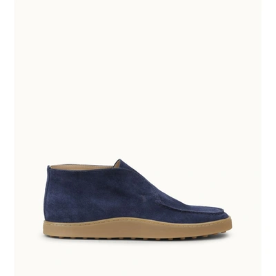 Tod's Desert Boots In Suede In Blue