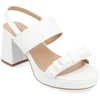 Journee Collection Collection Women's Brookan Sandals In White