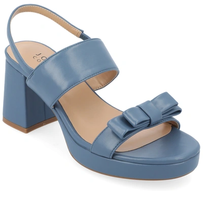Journee Collection Collection Women's Brookan Sandals In Blue