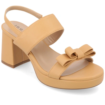 Journee Collection Collection Women's Brookan Sandals In Beige