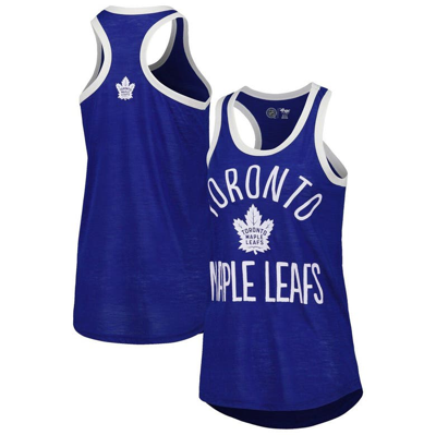 G-iii 4her By Carl Banks Royal Toronto Maple Leafs First Base Racerback Scoop Neck Tank Top