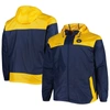 Columbia Navy Milwaukee Brewers Flash Forward Challenger Omni-shade Full-zip Windbreaker In Navy