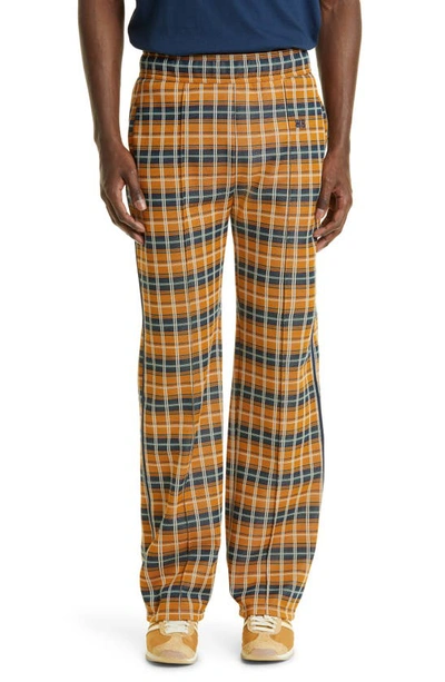 Wales Bonner Check-pattern Straight-leg Trousers In Yellow