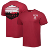 IMAGE ONE RED TEMPLE OWLS LANDSCAPE SHIELD T-SHIRT