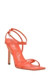 Calvin Klein Tegin Sandal In Orange Faux Leather