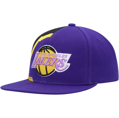 Mitchell & Ness Men's  Purple Los Angeles Lakers Hardwood Classics Retroline Snapback Hat