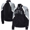 Starter Black Brooklyn Nets Slam Dunk Raglan Full-zip Track Jacket In Black