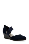Anne Klein Tara Wedge Pump In Navy Mult