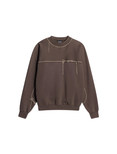 Jacquemus Le Sweatshirt Fio In Dark Brown