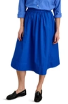 Alex Mill Standard Skirt In Paper Poplin In Lapis Blue