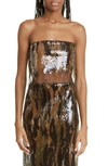 Dion Lee Sequin-embellished Bandeau Top In Classic