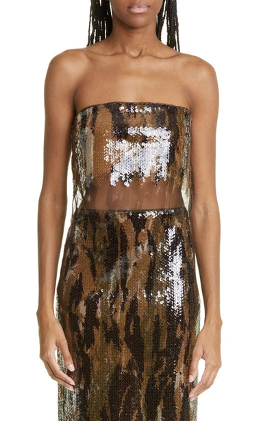 Dion Lee Sequin-embellished Bandeau Top In Multicoloured