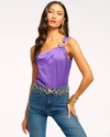 Ramy Brook Adda One Shoulder Top In Passion Purple