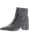 Marc Fisher Jelly 3 Womens Snake Print Pointed Toe Ankle Boots In Multi