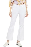 Nydj Ava Daring Fray Hem Ankle Flare Jean In Optic White